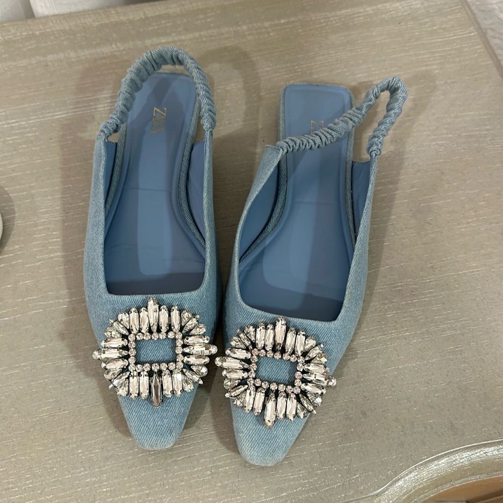 Jean flats💙